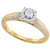 Image 1 : 0.10CT Diamond Bridal 10KT Ring Yellow Gold