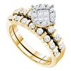 Image 1 : 0.85CT Diamond Soliel 14KT Ring Yellow Gold