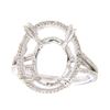 Image 1 : Genuine 14K White Gold 0.52CTW Diamond Semi Mount Ring - REF-68M4F
