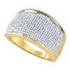 Image 1 : 0.85CT Diamond Mens 10KT Ring Yellow Gold