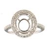 Image 1 : Genuine 14K White Gold 0.4CTW Diamond Semi Mount Ring - REF-71Z3T