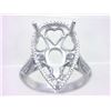 Image 1 : Genuine 14K White Gold 0.36CTW Diamond Semi Mount Ring - REF-57G3M