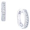 Image 1 : 0.25CT Diamond Hoops 14KT Earrings White Gold