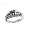 Genuine 18K White Gold 0.22CTW Diamond Semi Mount Ring - REF-67H9W