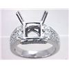 Image 1 : Genuine 14K White Gold 0.58CTW Diamond Semi Mount Ring - REF-110Z6T