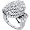 Image 1 : 1.25CT Diamond Cluster 10KT Ring Yellow Gold