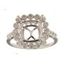 Image 1 : Genuine 14K White Gold 0.21CTW Diamond Semi Mount Ring - REF-53Y2Z