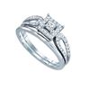 Image 1 : 0.25CT Diamond Bridal 10KT Ring White Gold
