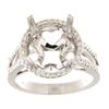 Image 1 : Genuine 14K White Gold 0.32CTW Diamond Semi Mount Ring - REF-82W7G