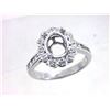 Image 1 : Genuine 14K White Gold 0.4CTW Diamond Semi Mount Ring - REF-71F5N