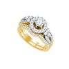 Image 1 : 1.0CT Diamond Bridal 14KT Ring Yellow Gold