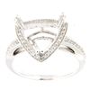 Image 1 : Genuine 14K White Gold 0.27CTW Diamond Semi Mount Ring - REF-57K4R