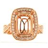 Image 1 : Genuine 14K Rose Gold 1.07CTW Diamond Semi Mount Ring - REF-145K7R