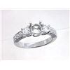 Image 1 : Genuine 18K White Gold 0.7CTW Diamond Semi Mount Ring - REF-130T4K