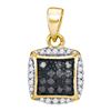 Image 1 : 0.25CT Diamond Micro-Pave 10KT Pendant Yellow Gold