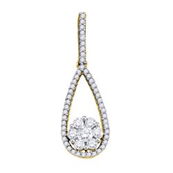 0.50CT Diamond Anniversary 10KT Pendant Yellow Gold