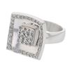 Image 1 : Genuine 18K White Gold 0.69CTW Diamond Cocktail Ring - REF-170F4N