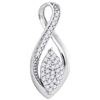 Image 1 : 0.10CT Diamond Micro-Pave 10KT Pendant White Gold