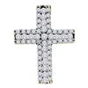 Image 1 : 0.50CT Diamond Cross 14KT Pendant Yellow Gold