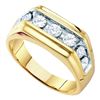 Image 1 : 1CT Diamond Mens 10KT Ring Yellow Gold