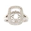 Image 1 : Genuine 14K White Gold 0.35CTW Diamond Semi Mount Ring - REF-71T2K