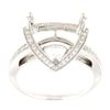 Image 1 : Genuine 14K White Gold 0.29CTW Diamond Semi Mount Ring - REF-53R6H