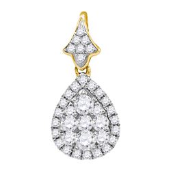 0.75CT Diamond Anniversary 14KT Pendant Yellow Gold