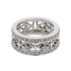 Genuine 14K White Gold 0.41CTW Diamond Fashion Ring - REF-86K5R