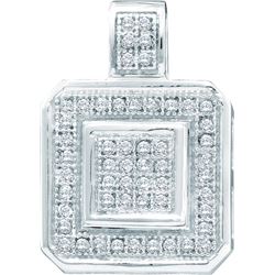 0.15CT Diamond Micro-Pave 10KT Pendant White Gold
