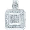 Image 1 : 0.15CT Diamond Micro-Pave 10KT Pendant White Gold