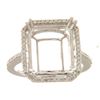 Image 1 : Genuine 14K White Gold 0.32CTW Diamond Semi Mount Ring - REF-68Y2Z