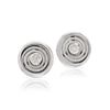 Image 1 : Genuine 0.13 TCW 14K White Gold Ladies Cuff Links - REF-103R3H
