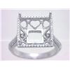 Image 1 : Genuine 18K White Gold 0.36CTW Diamond Semi Mount Ring - REF-79K8R