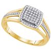 Image 1 : 0.25CT Diamond Micro-Pave 10KT Ring Yellow Gold