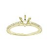 Image 1 : Genuine 14K Yellow Gold 0.24CTW Diamond Semi Mount Ring - REF-37X3Y