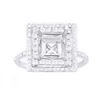 Image 1 : Genuine 14K White Gold 0.39CTW Diamond Semi Mount Ring - REF-49F7N