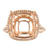Image 1 : Genuine 14K Rose Gold 0.31CTW Diamond Semi Mount Ring - REF-60H2W