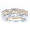 Image 1 : Genuine 14K Tri Color Gold 1.57CTW Diamond Band Ring - REF-152T3K