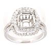 Image 1 : Genuine 14K White Gold 1.11CTW Diamond Semi Mount Ring - REF-133M4F