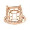 Image 1 : Genuine 14K Rose Gold 0.44CTW Diamond Semi Mount Ring - REF-71M8F