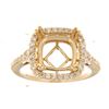 Image 1 : Genuine 14K Yellow Gold 0.52CTW Diamond Semi Mount Ring - REF-81A6X