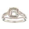Image 1 : Genuine 14K White Gold 0.44CTW Diamond Semi Mount Ring - REF-72X3Y