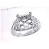 Image 1 : Genuine 14K White Gold 0.37CTW Diamond Semi Mount Ring - REF-58T7K