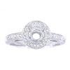 Image 1 : Genuine 14K White Gold 0.21CTW Diamond Semi Mount Ring - REF-45T5K