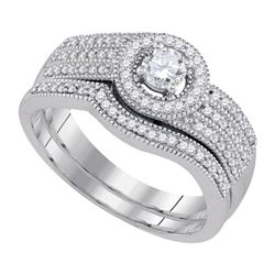 0.50CT Diamond Bridal 10KT Ring White Gold