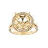Image 1 : Genuine 14K Yellow Gold 0.72CTW Diamond Semi Mount Ring - REF-107T2K