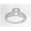Image 1 : Genuine 14K White Gold 0.49CTW Diamond Semi Mount Ring - REF-57F2N