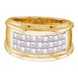 0.50CT Diamond Mens 14KT Ring Yellow Gold