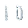 Image 1 : 0.15CT Diamond Hoops 10KT Earrings White Gold