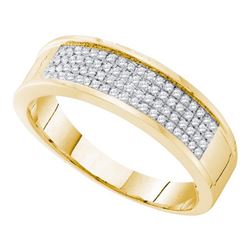 0.25CT Diamond Mens 10KT Ring Yellow Gold